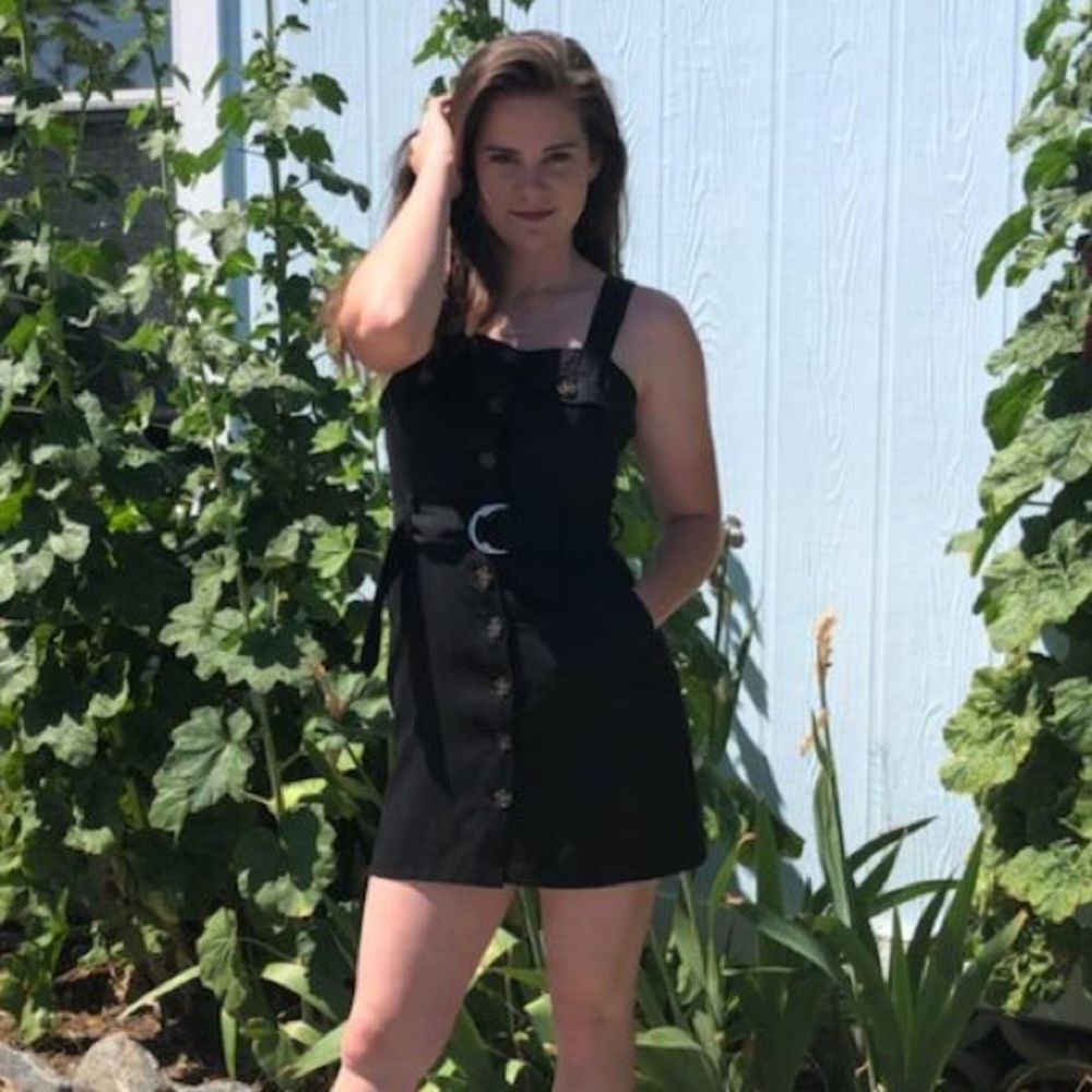 Black mini dress